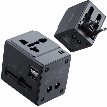 MCDODO ŁADOWARKA USB ADAPTER PRZEJŚCIÓWKA ANGIELSKA WTYCZKA USA UK EU US