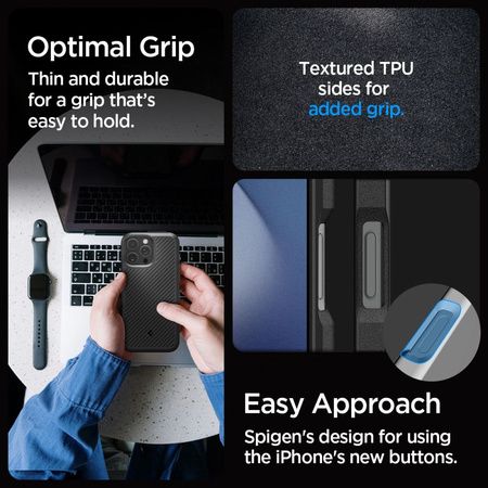 SPIGEN CORE ARMOR DO IPHONE 16 PRO MAX ETUI OCHRONA Z MATOWYM WYKOŃCZENIEM