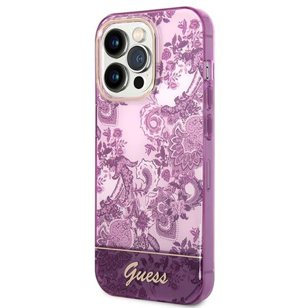 Guess GUHCP14XHGPLHF iPhone 14 Pro Max 6,7" fuksja/fuschia hardcase Porcelain Collection