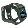 Protect Strap Band opaska z etui do Apple Watch 7 / 6 / 5 / 4 / 3 / 2 / SE (45 / 44 / 42mm) obudowa pancerny pokrowiec na zegarek zielony