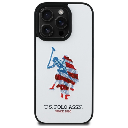 US POLO ASSN. ETUI SKÓRZANE DO IPHONE 15 PRO MAX 6,7 AMERICAN FLAG LEATHER