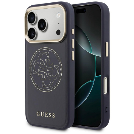 Etui Guess Perforated 4G MagSafe do      iPhone 17 Pro Max niebieski