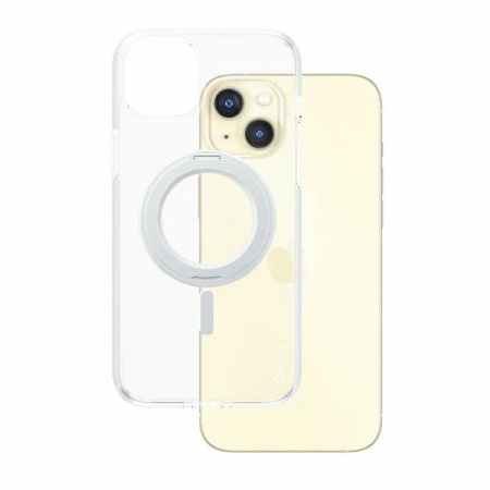 Etui CARE by PanzerGlass Kickstand Case MagSafe na iPhone 15 Plus - srebrne