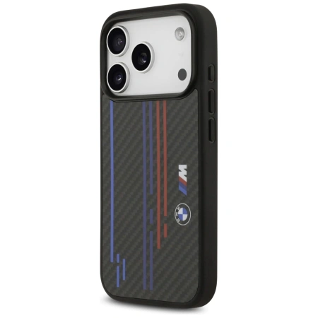 Etui BMW M Kevlar Lines & Logo MagSafe na iPhone 17 Pro - czarne