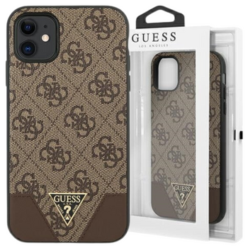 GUESS ETUI HARD CASE DO IPHONE 11 Xr 6.1 4G TRIANGLE COLLECTION BRĄZOWE