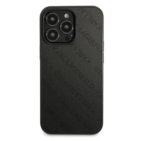 KARL LAGERFELD POKROWIEC HARDCASE DO IPHONE 13 13PRO 6,1 CZARNY PERFOROWANY