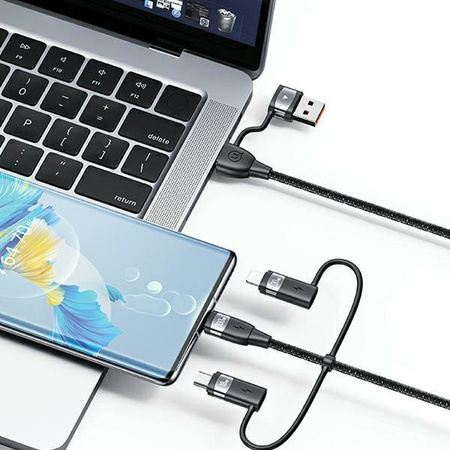 USAMS ZESTAW KABLI 6W1 USB-C USB MICRO-USB DO LIGHTNING DO TELEFONÓW 1,2M
