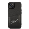 Karl Lagerfeld KLHCP14MCSSK iPhone 14 Plus 6,7" hardcase czarny/black Signature Logo Cardslot