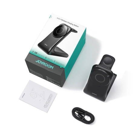 JOYROOM ŁADOWARKA BEZPRZEWODOWA 3 W 1 DO IPHONE 12 13 14 DO MAGSAFE