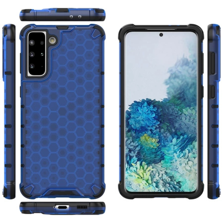 HURTEL HONEYCOMB PANCERNE ETUI DO SAMSUNG GALAXY S21 PLUS 5G Z ŻELOWĄ RAMKĄ