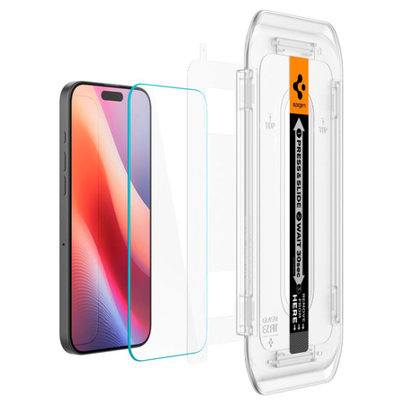 SPIGEN SZKŁO HARTOWANE DO IPHONE 16 PRO GLAS.TR EZ FIT 2-PACK Z OCHRONĄ