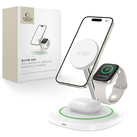 TECH-PROTECT WIRELESS ŁADOWARKA QI15W-A46 DO IPHONE 12 13 14 15 MAGNETYCZNA