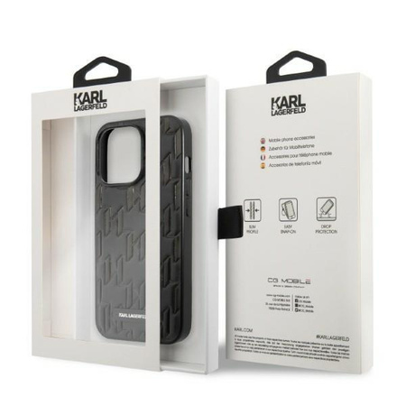Karl Lagerfeld KLHCP13XMNMP1K iPhone 13 Pro Max 6,7" hardcase czarny/black Monogram Plaque