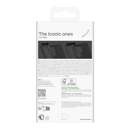 Etui silikonowe Puro Icon Mag z MagSafe do Samsung Galaxy S25+ - czarne