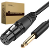 Ugreen kabel audio przewód do mikrofonu XLR (żeński) - 6,35 mm jack (męski) 2 m czarny (20719 )