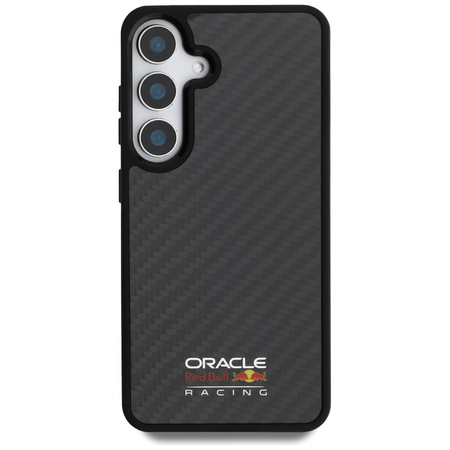 Etui Red Bull Real Carbon Fiber Shiny    Logo MagSafe do Samsung Galaxy S25 czarny