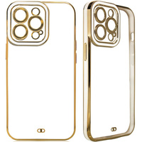 HURTEL ETUI CASE POKROWIEC DO XIAOMI REDMI NOTE 11 PRO ŻELOWY ZŁOTA RAMKA