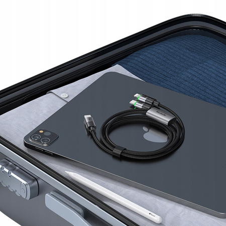 MCDODO USB-C 2IN1 FAST CHARGING CABLE FOR IPHONE 14 MACBOOK LED 100W 2M