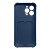Card Armor Case etui pokrowiec do Xiaomi Redmi 10X 4G / Xiaomi Redmi Note 9 portfel na kartę silikonowe pancerne etui Air Bag granatowy