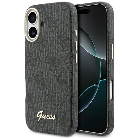 Etui Guess 4G Script MagSafe do iPhone   17 czarny