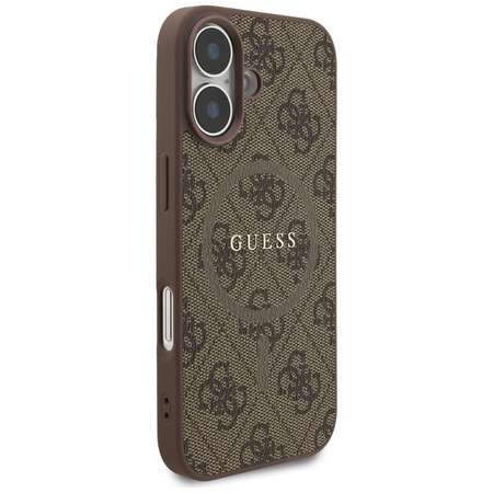 Etui Guess 4G Ring Classic Logo MagSafe  do iPhone 17 brązowy