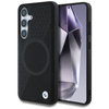 Etui BMW Leather Half Textured MagSafe   do Samsung Galaxy S25 czarny