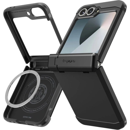 Etui Spigen Tough Armor Pro Mag MagSafe na Samsung Galaxy Z Flip 6 / 7 FE - czarne