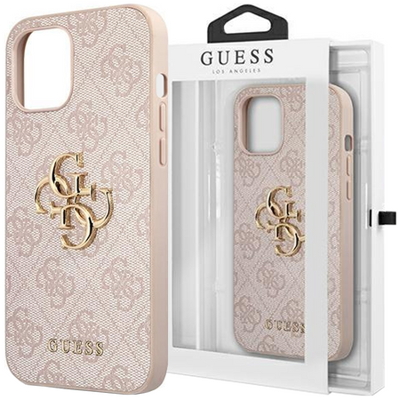 Guess GUHCP12M4GMGPI iPhone 12/12 Pro 6,1" różowy/pink hardcase 4G Big Metal Logo