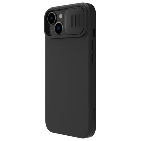 Nillkin CamShield Silky Silicone Case etui iPhone 14 Plus pokrowiec z osłoną na aparat czarny