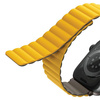 UNIQ pasek Revix Apple Watch Series1/2/3/4/5/6/7/8/9/SE/SE2/Ultra/Ultra 2 42/44/45/49mm. Reversible Magnetic musztardowy-khaki/mustard-khaki