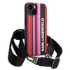 Etui Karl Lagerfeld KLHCP14SSTSTP na iPhone 14 hardcase - różowe Color Stripes Strap