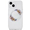 Etui Guess IML Flowers Wreatch MagSafe na iPhone 15 / 14 / 13 - przezroczyste