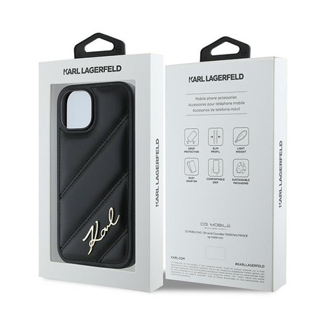 KARL LAGERFELD POKROWIEC HARDCASE DO IPHONE 15 PLUS 14 PLUS 6.7 ZE SCRIPTEM