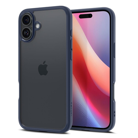 SPIGEN ULTRA HYBRID ETUI DO IPHONE 16 Z OCHRONĄ I Z PRZEZROCZYSTYM TYŁEM