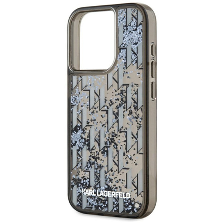 KARL LAGERFELD ETUI MONOGRAM DO IPHONE 15 PRO LIQUIDE GLITTER WYSOKA JAKOŚĆ