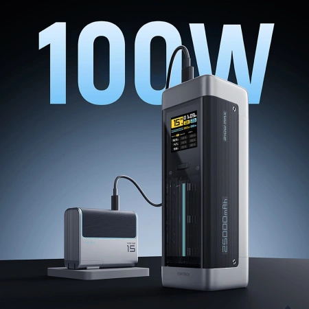 Powerbank Cuktech CUK00P23GLBK 210W 25000mAh Power Bank 2 x USB-C 1 x USB-A - czarny