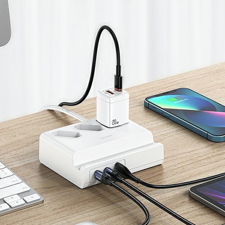 USAMS LISTWA ZASILAJĄCA 65W DO TELEFONÓW I LAPTOPÓW USB EXTENSION SOCKET EU
