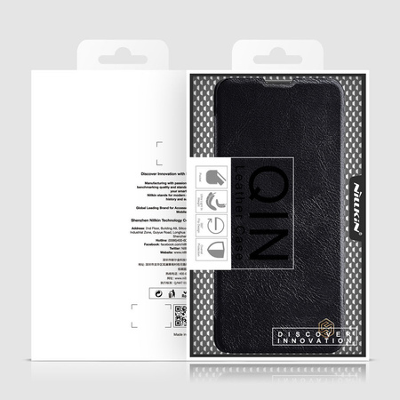 Nillkin Qin Case etui do Xiaomi Redmi Note 11 Pro+ (China) / Redmi Note 11 Pro (China) / Mi11i HyperCharge osłona na aparat kabura pokrowiec obudowa z klapką czarny