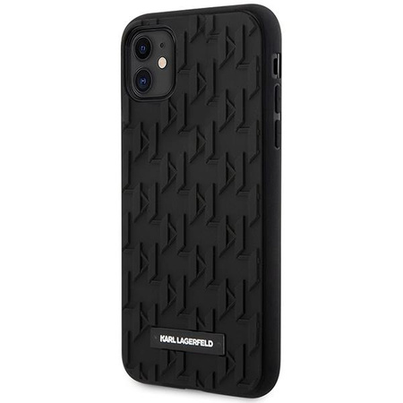 Etui Karl Lagerfeld KLHCN61RUPKLPK na iPhone 11 / Xr hardcase - czarne 3D Monogram