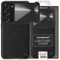 Nillkin CamShield Leather S Case etui Samsung Galaxy S23+ pokrowiec z osłoną na aparat czarne