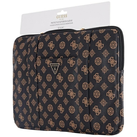 Torba Guess Sleeve Peony Pocket Triangle na laptopa 14" - czarna