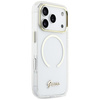 Etui Guess IML Script Metal MagSafe do   iPhone 17 Pro Max przezroczysty