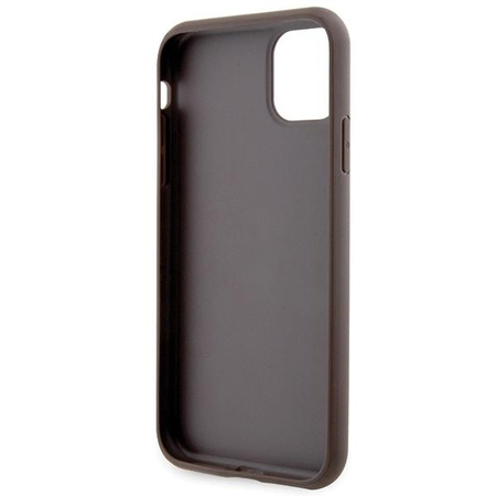 Etui Guess GUHCN61P4SNW na iPhone 11 / Xr - brązowe 4G Stripe