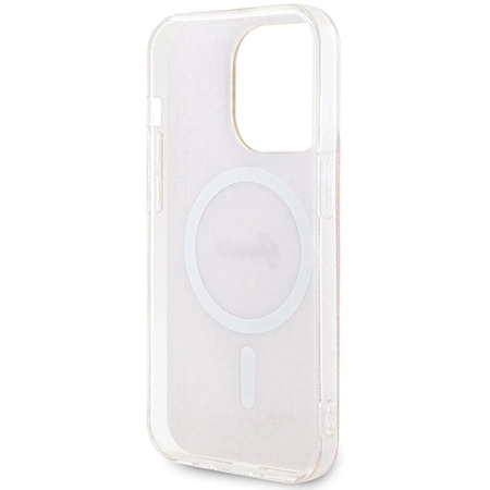 Etui Guess IML 4G MagSafe na iPhone 15 Pro - różowe