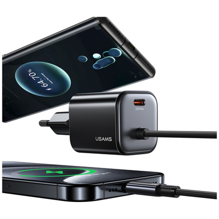 USAMS ŁADOWARKA 20W GŁADKA DO MAGSAFE 12 13 14 15 IPHONE SZYBKIE ŁADOWANIE
