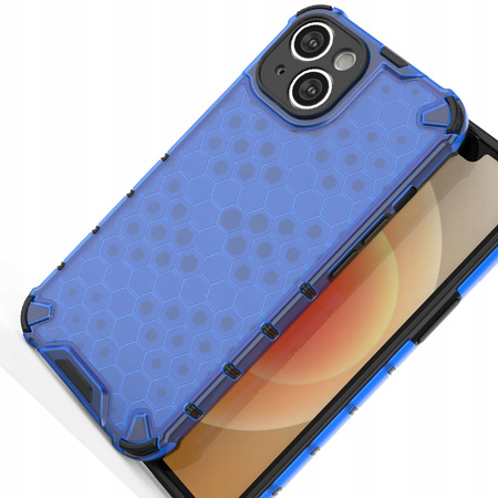 Honeycomb etui iPhone 14 pancerny hybrydowy pokrowiec niebieskie