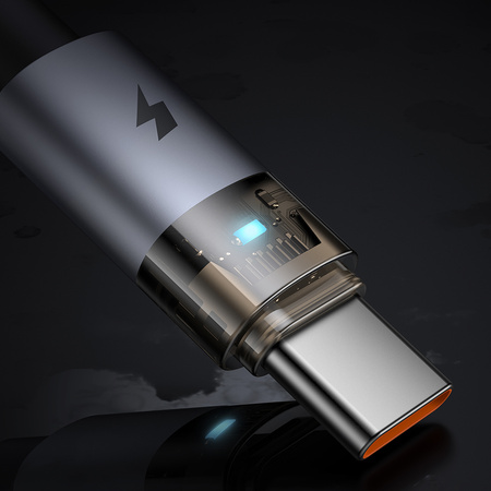 MCDODO KABEL USB-A USB-C SZYBKIE ŁADOWANIE USB TYP C 6A 100W 1M LED CZARNY