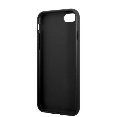 Etui Guess GUHCI8PSATPK na iPhone 7 / 8 / SE 2020 / SE 2022 hardcase - czarne Saffiano Triangle Logo Cardslot