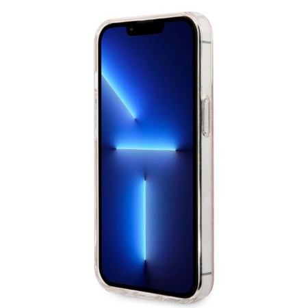 Guess zestaw ładowarka MagSafe + etui do iPhone 13 Pro Max 6,7" różowe 4G Print (GUBPP13XH4EACSP)