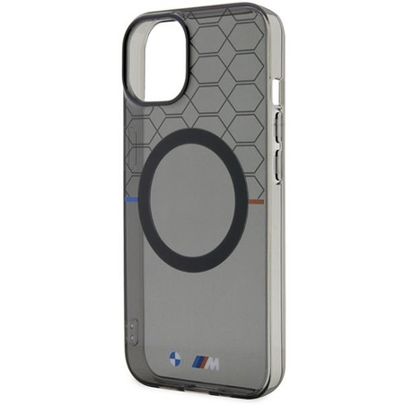 Etui BMW BMHMP14SHGPK na iPhone 14 - szare Pattern MagSafe